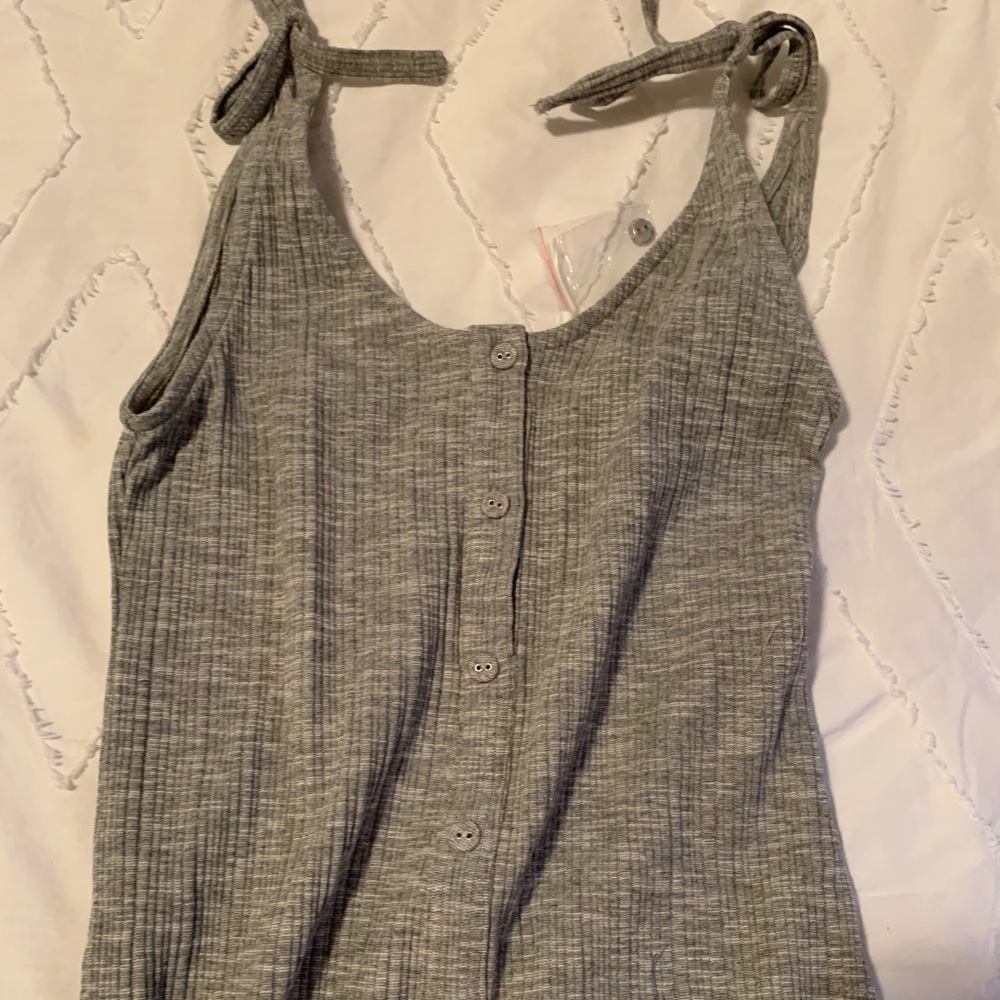 Last Beautiful Ribbed Button Down Midi Dress - image 6